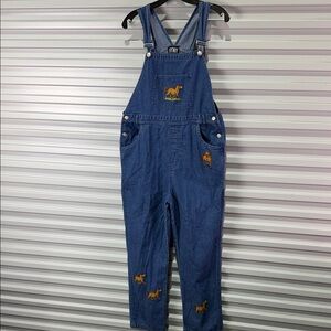 PTNY L Women's Blue Denim Overalls
